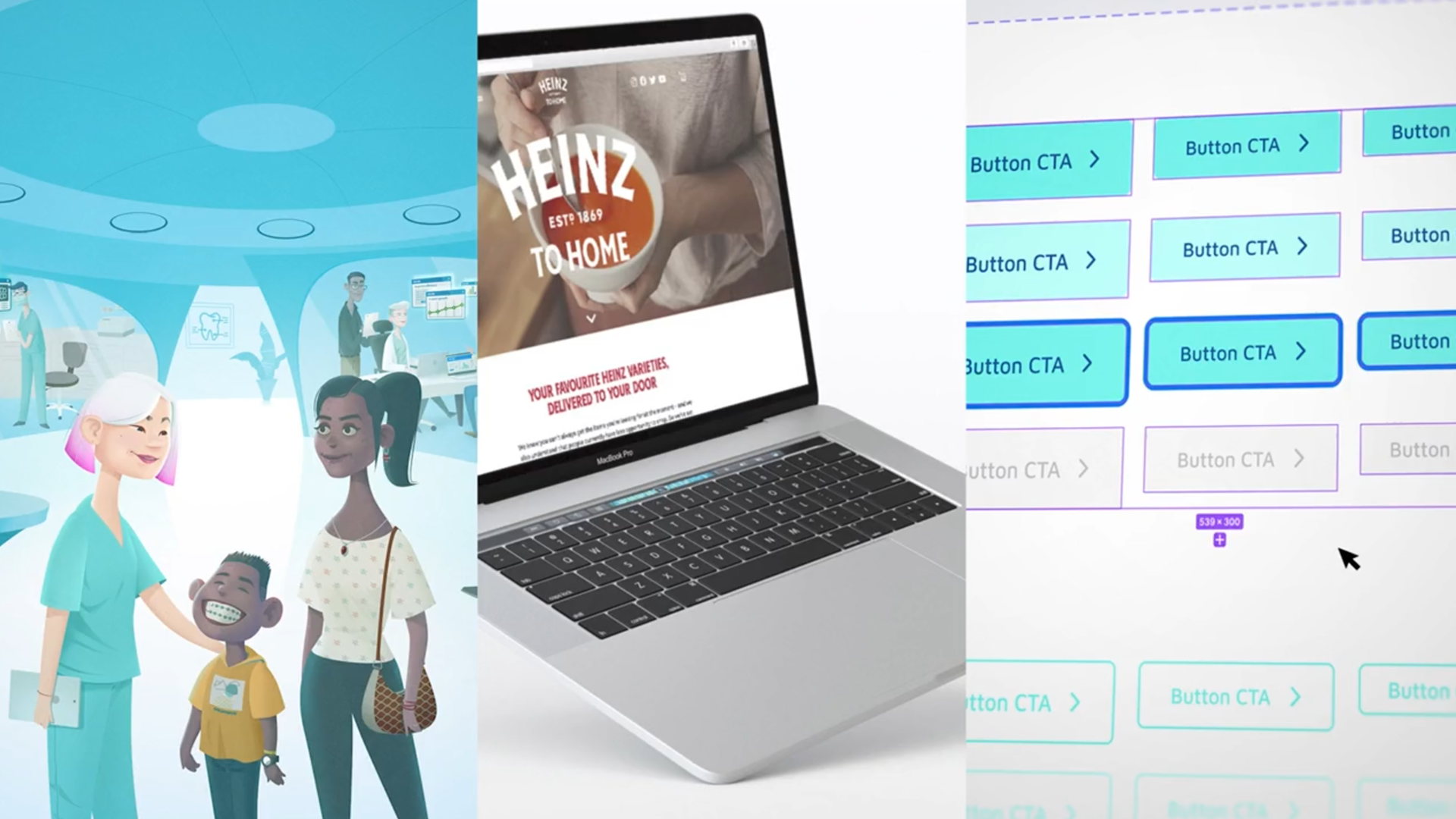 Magnetic Marketings's Homepage showcasing work with Heinz, Dentally and CMO Group